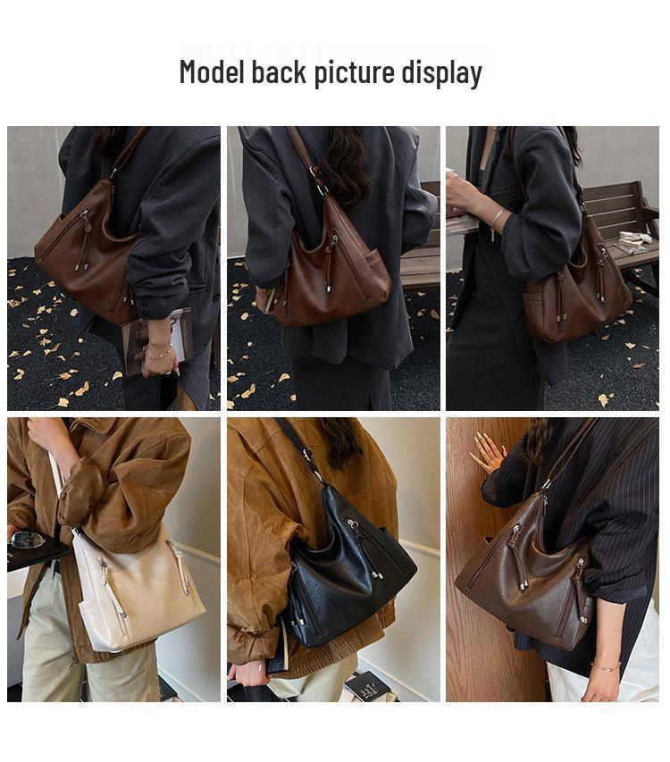 2025 Korean Fashion Large Capacity Crossbody Tote - Retro Autumn/Winter Women's Bag