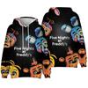 Five Nights At Freddy's Hooded for Aldult Tie Dye Streetwear Hoodie Graphic Printed Unisex Hooded Pullover