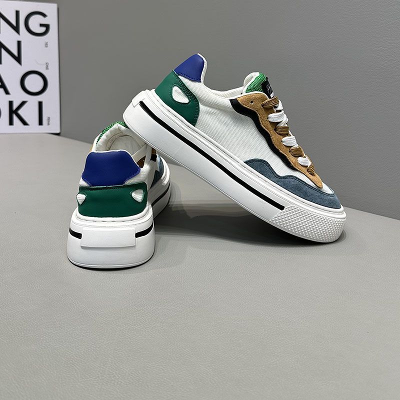 

Модная мужская обувь с круглым носком, низкие, на толстой платформе, кроссовки на шнуровке, не кожаные, новинка по цене, дизайнерская, роскошная, обычная мужская повседневная обувь 44