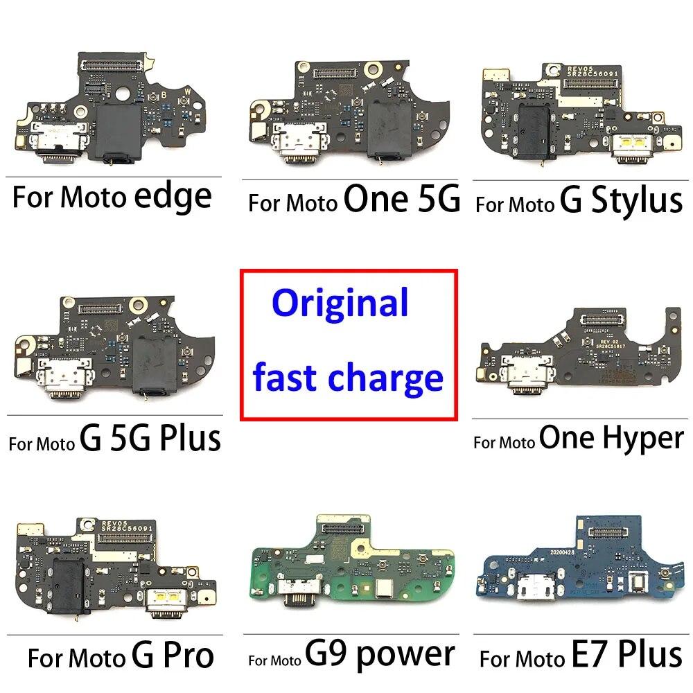 USB Charging Port Board Flex Cable Connector For Moto G9 G10 Power G Stylus Play One 5G G 5G E7 Plus One Hyper G30 G50