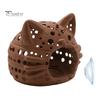 Aquarium Landscaping Decor Shrimp Cave, Cat Head Fish Hideout with Suction Nano Tank Cup, Decorative Cave for Betta Tanks Non-toxic