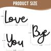 In Stock: 'LOVE YOU BYE' Bohemian Wooden Wall Sign Home Decor