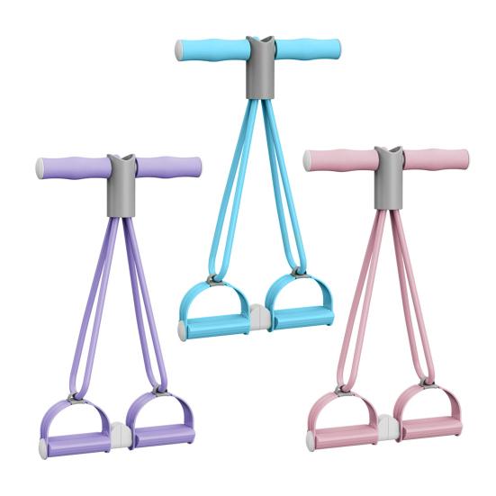 Separable Pedal Ankle Puller Resistance Band with Handle Elastic Yoga Sit-up Pull Rope Men Women Pedal Tensioner Exerciser Workout Equipment
