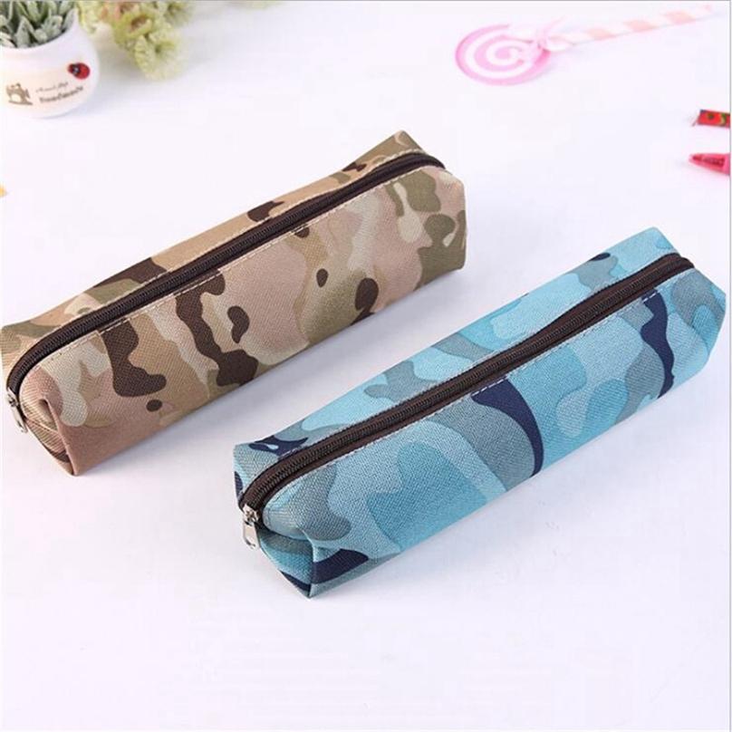 Fashion Boys Creative Military Student Pencil Case Stationery Storage Bag