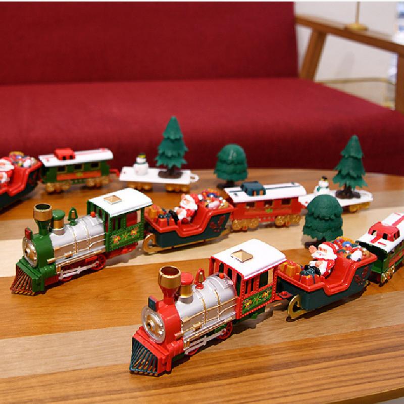Led Gift Christmas Musical Electric Traintrack Set Kids Toys Home Party Decor