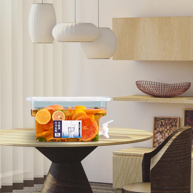 Cold Kettle With Faucet Large Capacity Refrigerator Juice Bucket Cold Water Bucket Fruit Teapot Lemon Bucket