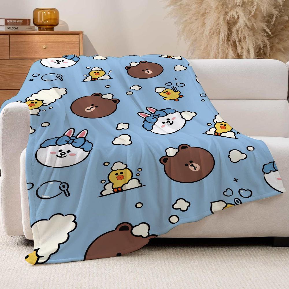 Kreslená roztomilá C Cony B Brown Deka Na Pohovku Kancelář Postel Letadlo Cestování Spánek Čtení Relaxace Kempování Měkká A Teplá