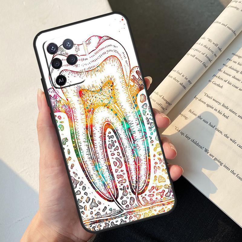 

Чехол с рисунком зубов для стоматолога для Oppo A54 A74 A94 A17 A57 A77 A76 A16 A96 A18 A60 A80 A40 A38 A58 A78 A98 A15 A5 Pro OPPO A15