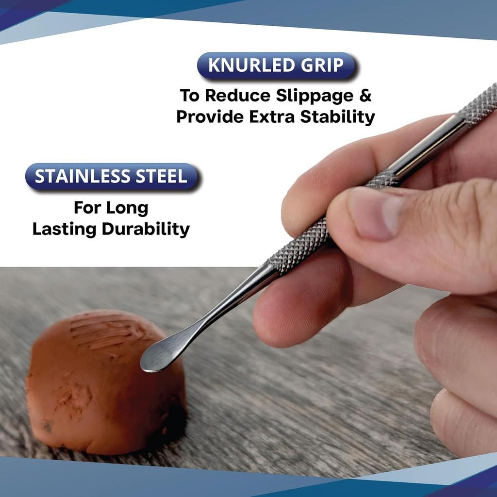 12-Piece Stainless Steel Wax Carvers Set, Wax & Clay Sculpting Tools, Double Ended Carving Kit for Modeling, Sculpting and Shaping