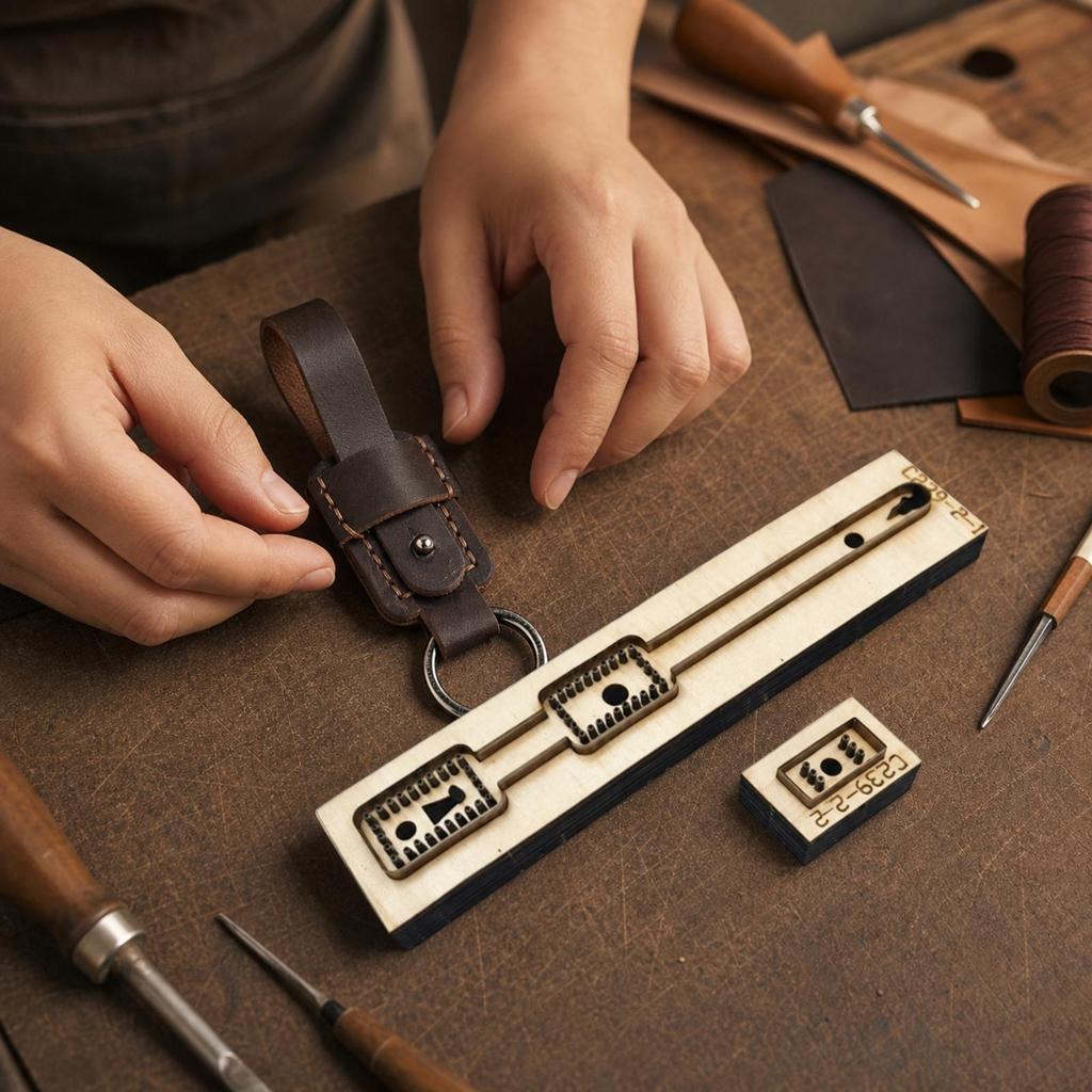 Leather Keychain Die DIY Stamping Tool Convenient for Crafters