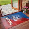 Crystal Velvet Rug Custom Name Text, Soft Non Slip Floor Mat Home DecorCrystal Palace