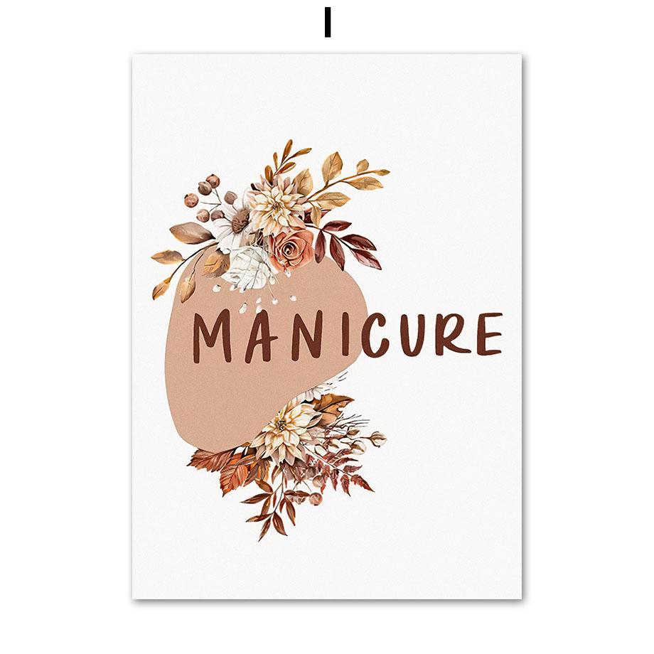 

Маникюр Лак для ногтей Салон красоты Женщина Мода Плакат Скандинавский настенный рисунок Печать на холсте Абстрактные картины для декора спальни 21x30cm No Framed