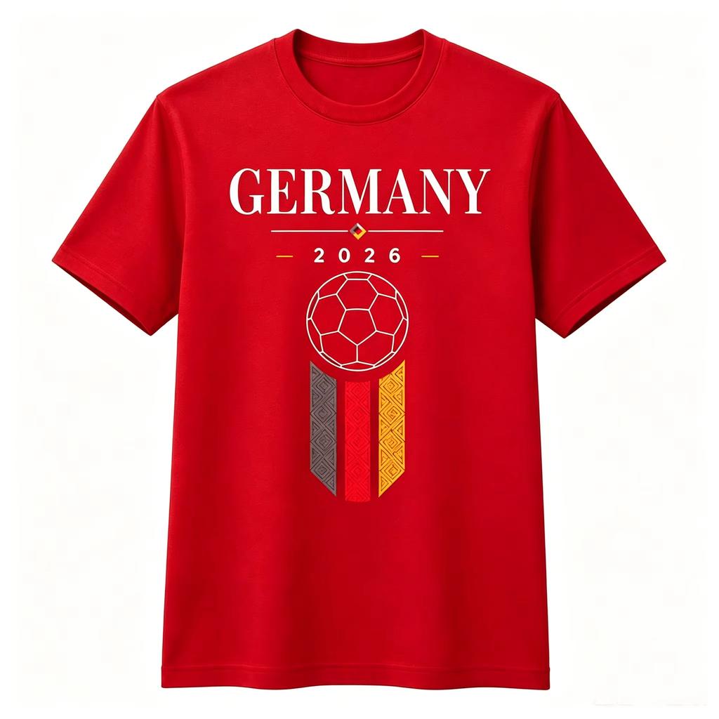 2026 New Summer Cotton Y2K German Soccer Jersey with Germany Flag, Unisex Football Fan Gift Y2K Football T-shirt