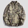 Spring Autumn Long Sleeves New Oversize Shirt For Men's Plaid Harajuku Clothing Casual Hawaiian Shirt
