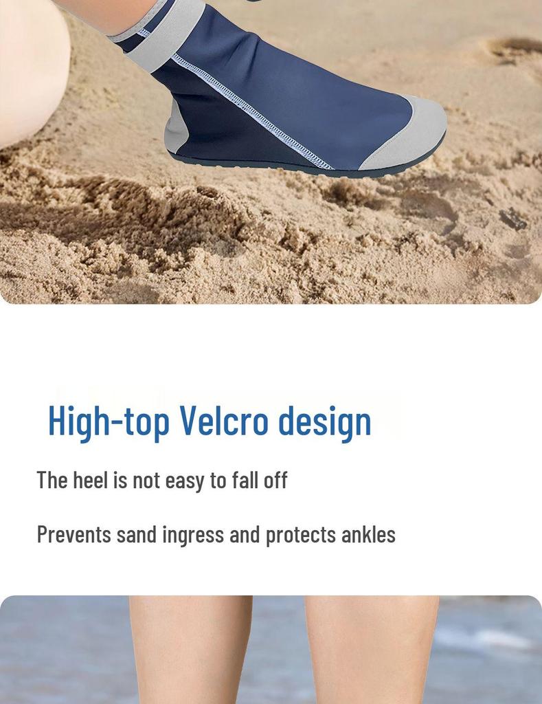 Unisex Quick-Dry Non-Slip Beach & Yoga High-Top Shoes: Soft, Cut-Resistant, Ideal for Swimming & Wading.