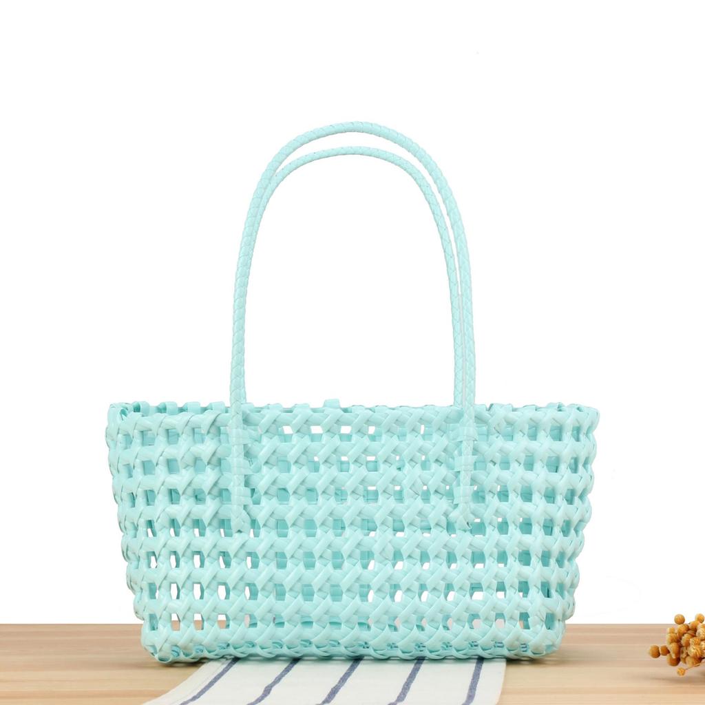 Damska pleciona torba koszyk z ażurowym wzorem 2025: Wszechstronny dodatek na plażę i na nieformalne wakacje