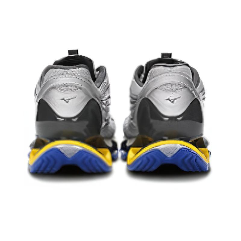 Mizuno Dämpfung Rutschfest Verschleißfest Atmungsaktiv Unterstützung Gleichgewicht Niedrig geschnitten Freizeit Laufschuhe Unisex Grau Blau Sneaker J1GC244907