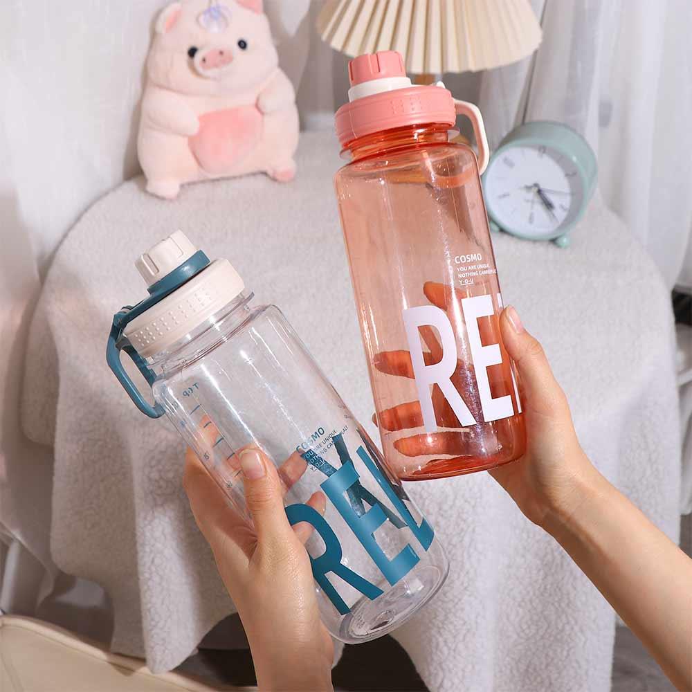 

Cup Gym Portable Large Capacity Fitness Kettle Water Bottle Sports Water Cup Drinking Bottle Pink-800ML