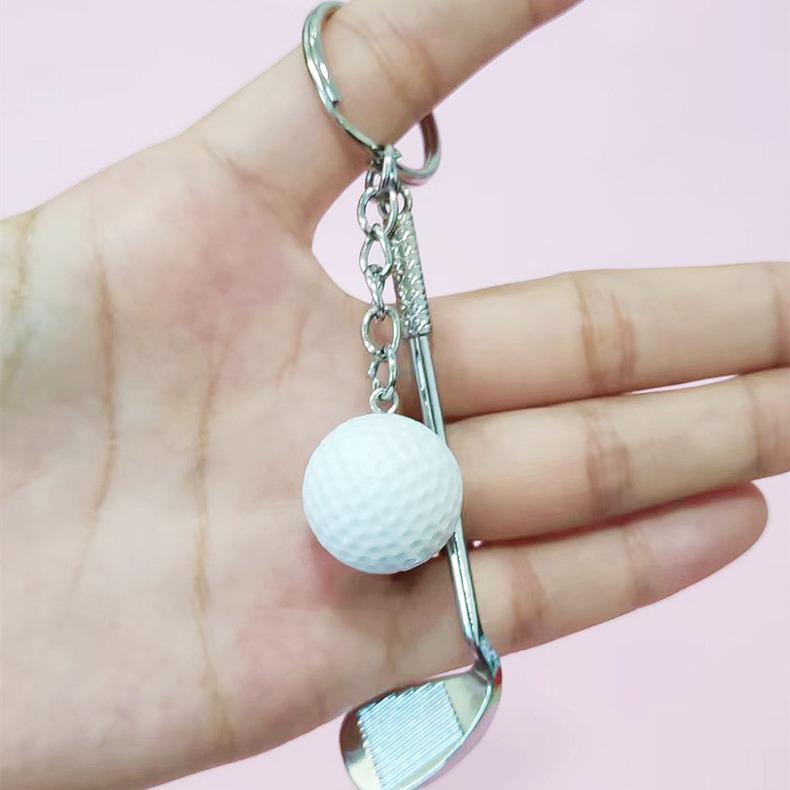 German Metal Golf Ball Keychain Pendant - European & American Style Creative Gift