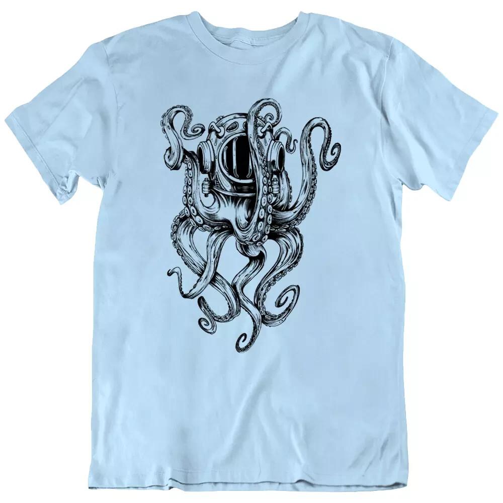 Scuba Diving Octopus Squid Diver Deep Sea Funny T Shirt Tee Gift New Unisex T-Shirt XXL
