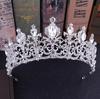 Red Black Crystal Wedding Tiara Bridal Crown For Wedding Bride Gold Rhinestone Crowns Headband Jewelry Hair Accessories