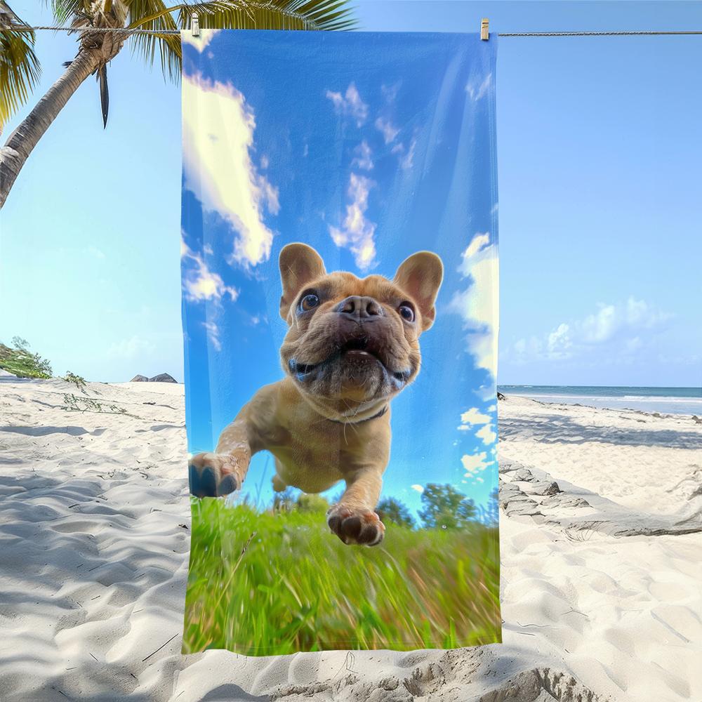 Cute Dog-Print Beach Towels: Dry Off in Style with Our Adorable Designs! Suitable for towels, bath towels, beach towels