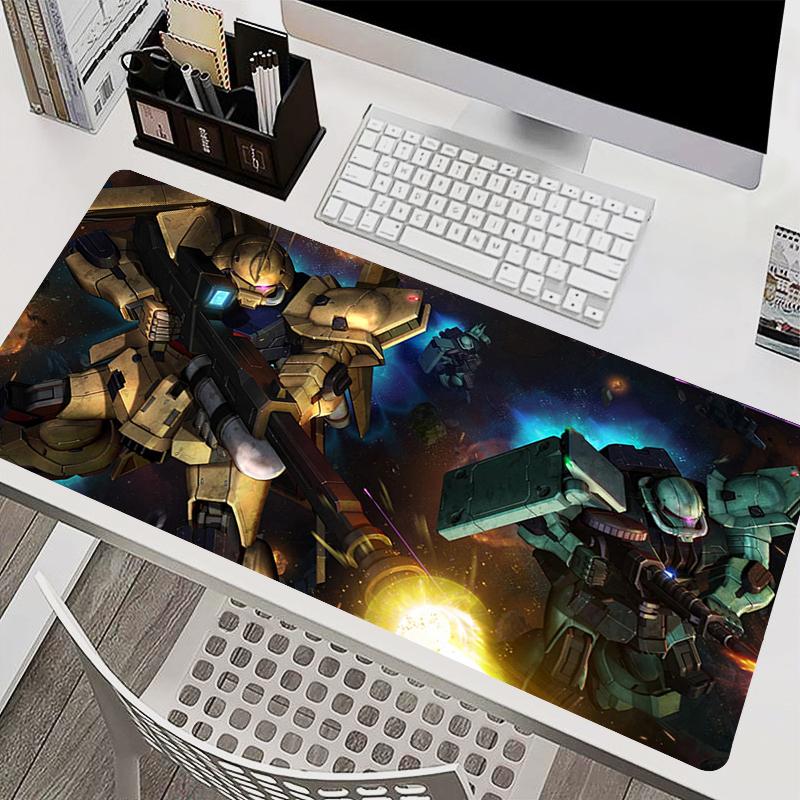 Mousepad Gaming Mechanical Warrior Gundam Mouse Pad PC Accessories Nonslip Keyboard Pad Large Desk Mat Rubber HD Extended Pad
