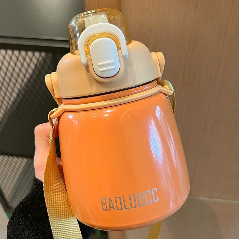 New Thermos Kettle Large Capacity Student Thermos Cup Girls High Appearance Level Ins Simple Straw Water Cup
