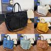 Corduroy Shoulder Tote Bag For Women Large Capacity With Zipper Closure For Daily Use