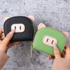Piggy Coin Wallet Zip Around Purse with Multi Card Slots Accordion Style Coin Purse Card Holder for Girls Travel Dating Shopping