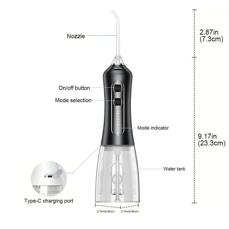 Raspador Dental Elétrico Portátil à Prova d'Água e Irrigador Oral