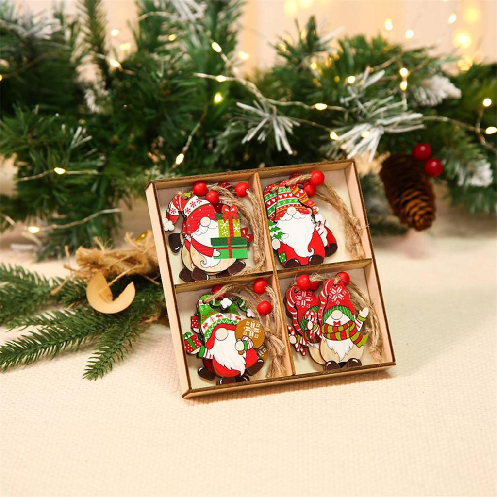 Christmas Gnomes Wooden Pendants Merry Christmas Decorations For Home 2025 Xmas Tree Christmas Ornaments Navidad New Year Gift