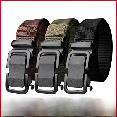 Men's Automatic Toothless Nylon Canvas Belt - Casual Outdoor Versatile Design