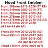 hot Black/Silver 4 Ring ABS Car Hood Front Bonnet Grill Rear Trunk Emblem Logo Badge Sticker For A3 A4 A5 A6 A7 Q2 Q3 Q5 Q8 TT