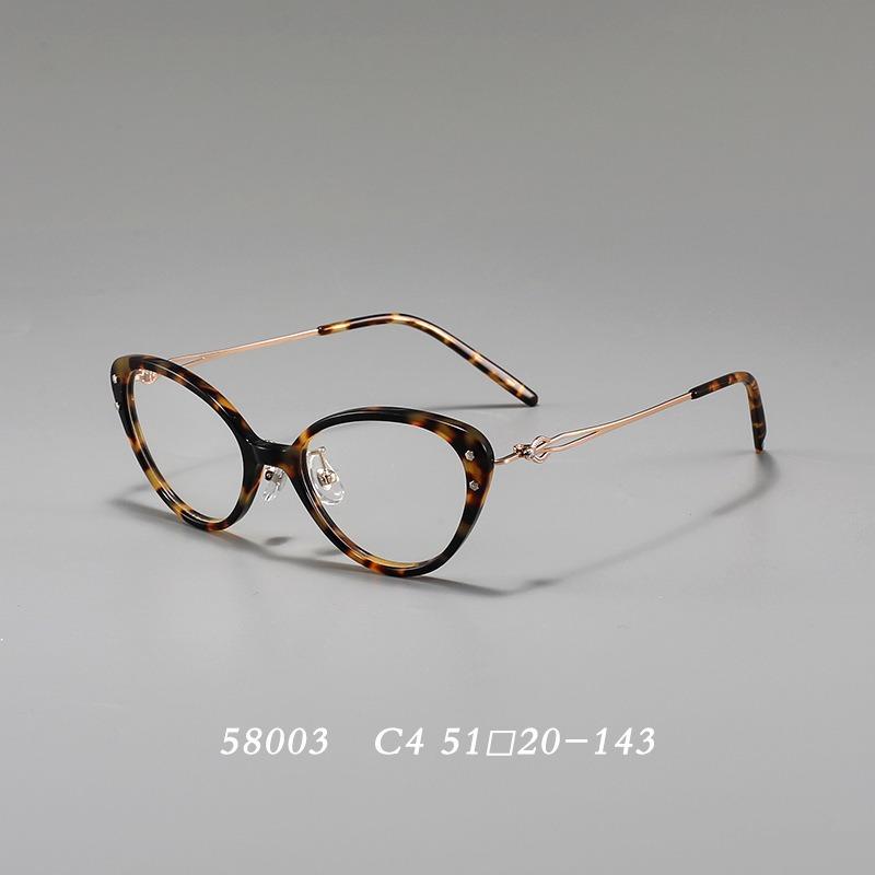Women's Glasses Frame Women Good Quality Glasses Clear Lens Brand Designer Female Acetate Frame Vintage Eyeglasses