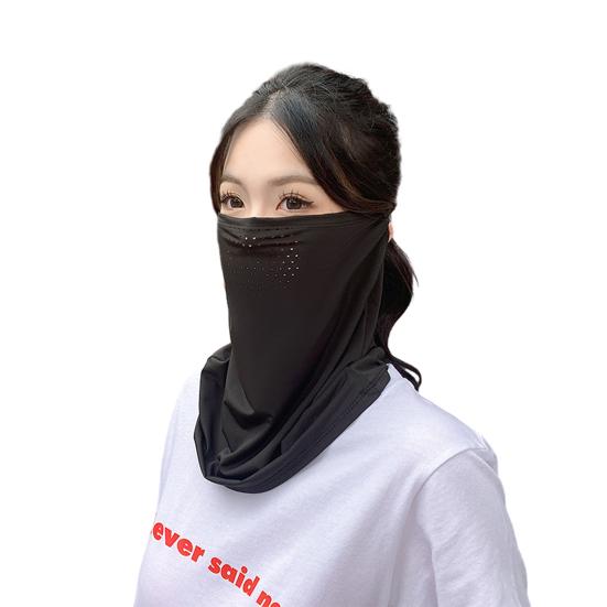 Sun Protection Guard Quick-Drying Fabric Ice Silk Face Guard with Breathable Mesh Elastic Earhook Cooling Fabric Extended Neck Gaiter Face Guard