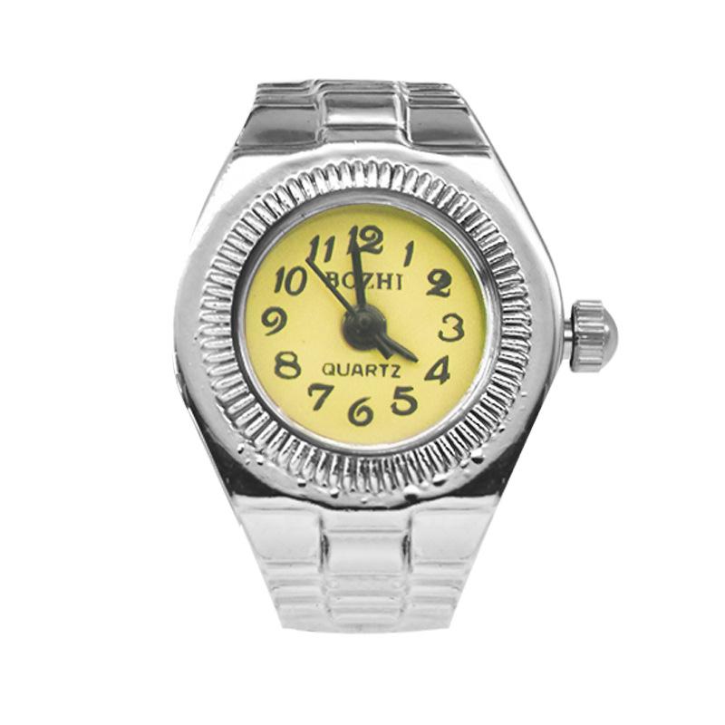 

Korean Style Versatile Alloy Ring Watch - Innovative Simple Design, In Stock жёлтый