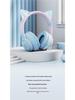 2025 New Cute Wireless Over-Ear Cat Ear Headphones with Mic, Noise Cancelling for Children's Gaming - Girls' Style
