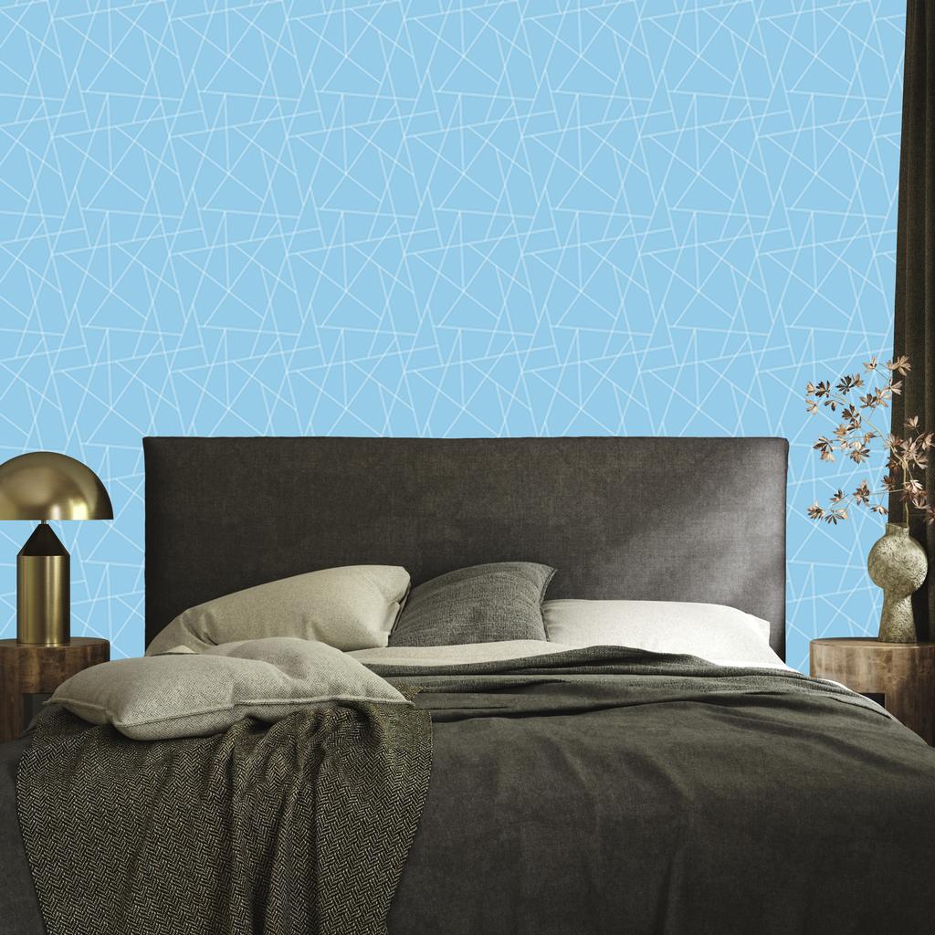 Wallpaper Geometric Pattern Azure, Soft Forms 50x1000