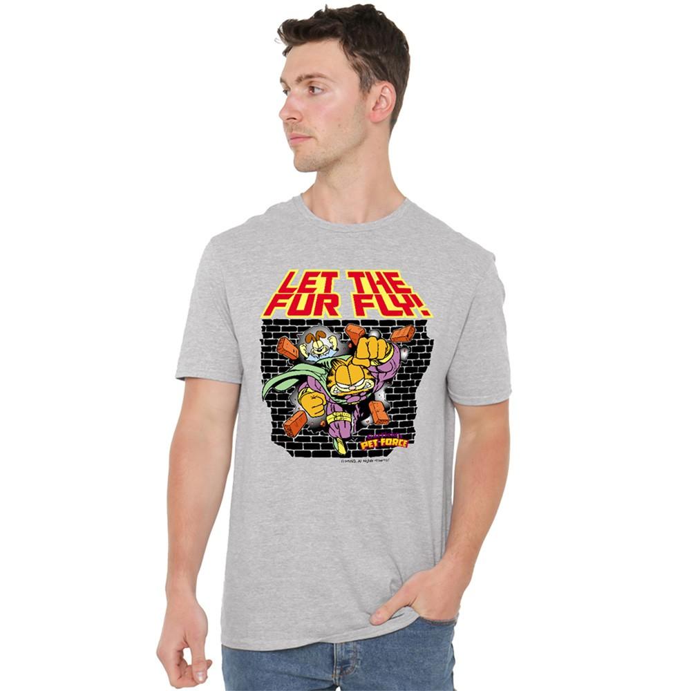 Garfield Let The Fur Fly T-Shirt S-5XL Athletic Heather M