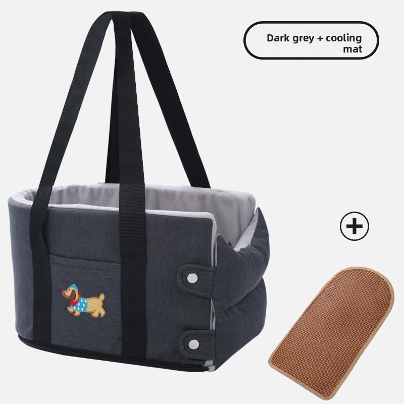 

Cat Car Seat Bed With Breathable Waterproof Fabric For Small Pets Travel Comfort Deep Gray