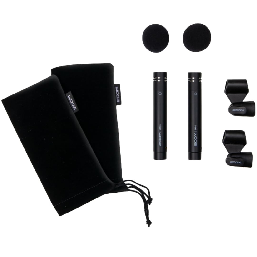 

ZOOM Condenser Microphone Stereo Recording Drums Overhead Acoustic Guitar Instrument Recording Lightweight Pencil-type 2-Pack ZPC-1 [ ] чорний