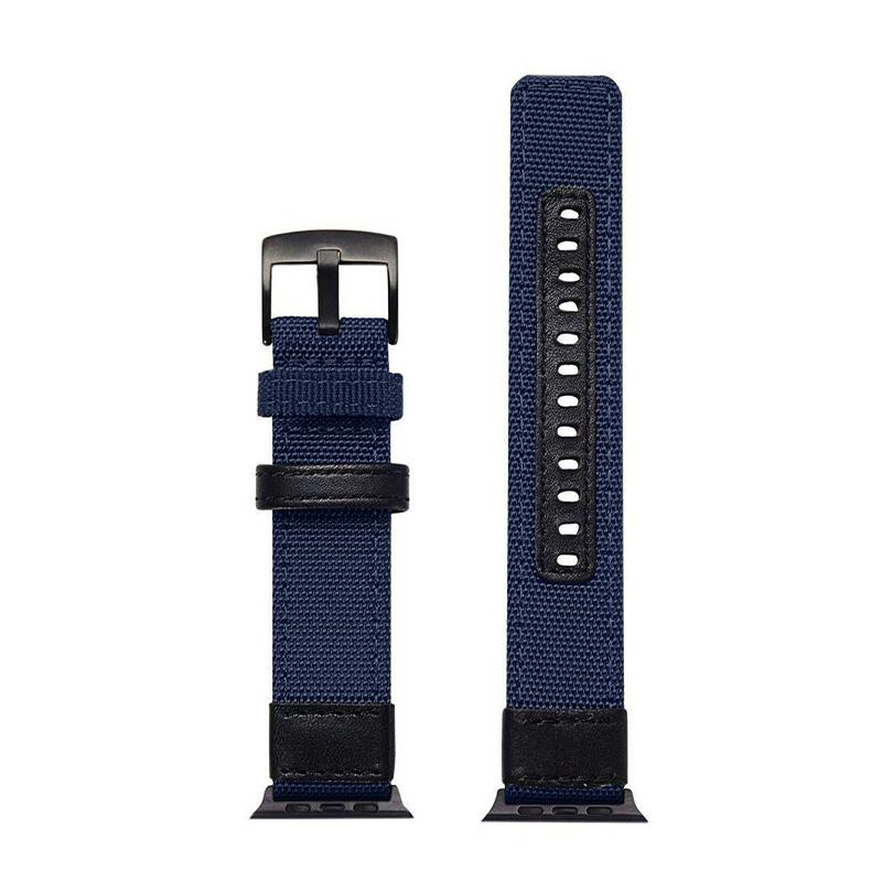 Watchband Strap For Apple watch band 44mm 45mm 41mm 40mm Jeep Canvas Nylon+Leather Bracelet iwatch Series 3 4 5 6 SE 7 8 Ultra 49mm Band