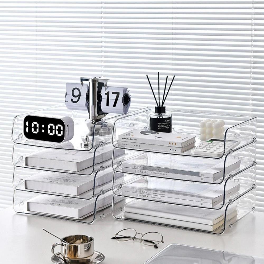 Papers Rack Stackable File Rack Desktop Organizer File Organizer A4 File Storage Tray  Archives
