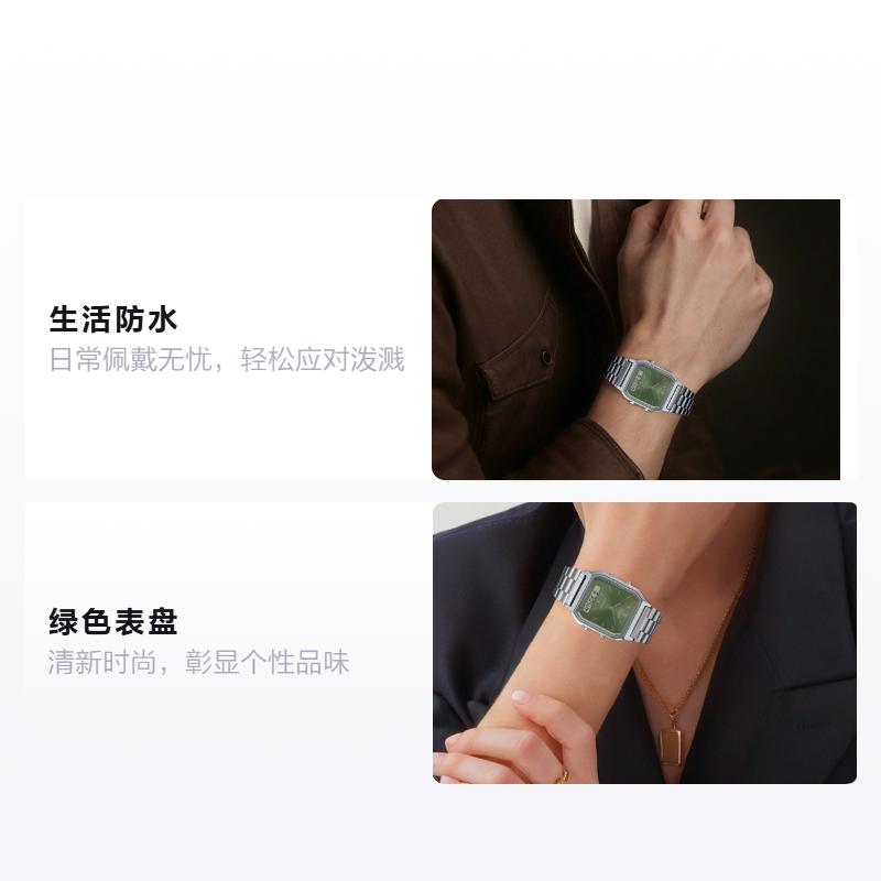 CASIO Life Waterproof Quartz Steel Strap Men and Women Same Style Green Dial AQ-230A-3AMQY зелёный