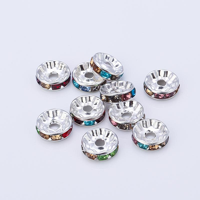 Louleur High Quality Rhinestone Crystal Beads Rondelle Loose Spacer Beads For DIY Jewelry Making Accessories Supplie Wholesale