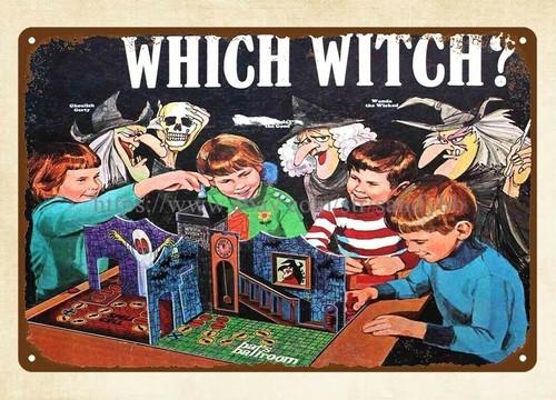 

Which Witch board game metal tin sign brewery bar metal signsAluminum 20x30cm（7.8x11.8inch）