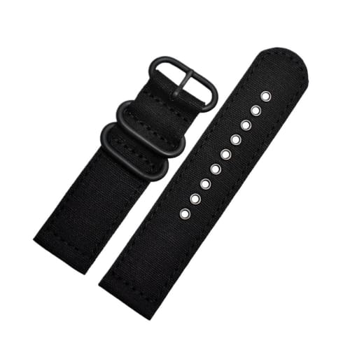

Taili Universal Canvas Nylon Watch Strap for Casio PROTREK 5571, PRW-6600Y, 5497, PRG-600Y/650, Quick Release 24mm Bracelet (Black-Black)