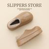 Waterproof cotton shoes, winter thick-soled bag and home warmth and non-slip indoor household cotton slippers for external wear