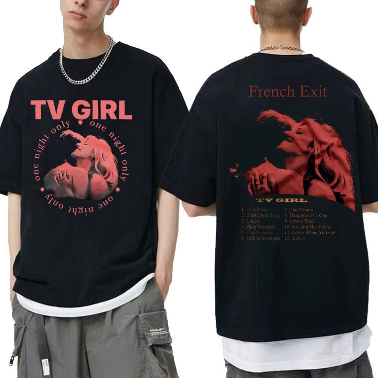 Cults TV Girl One Night Only Graphic Print T-shirt Unisex Vintage Tees Unisex Γυναικείο Casual Oversized T-shirt Unisex Βαμβακερό T-shirt